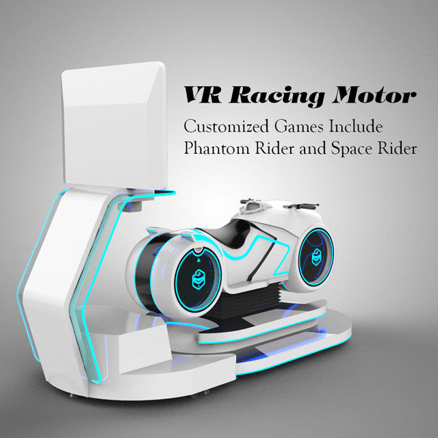220V putih warna multiplayer eye-catch penampilan Mengemudi Mobil Vr Simulator Balap Motor dengan deepon E3