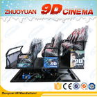 Movable Amazing 7D Cinema Simulator 6 Kursi Dengan Simulasi Lampu / Hujan