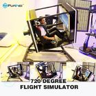Hitam / Kuning Satu Pemain Flight Simulator Virtual Reality Dengan 50 Inch Screen