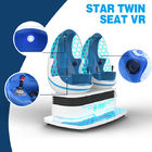 Kursi Dua Kursi Bioskop 9D Mesin Virtual Reality Game Biru Dengan Warna Putih