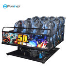 5D 7D Bioskop 9D VR Simulator Funin 6-12 Kursi 3DM Kacamata Aluminium Alloy Layar Logam