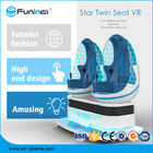 360 Derajat Gerak 9D Virtual Reality Simulator 220V Footprint Kecil Dua Kursi Telur