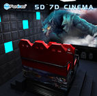 110V Perkelahian Menembak Permainan 7D Cinema Simulator Rider Layar Logam 6/9 Kursi