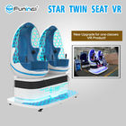 220V 3600 Derajat Gerak Kaki Kecil 9D VR Simulator Bioskop Dua Kursi Telur