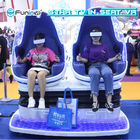 360 Rotasi Virtual Reality Simulator Two Seats VR Egg Cinema Untuk Taman Hiburan