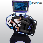 9d vr multiplayer virtual reality shooting arcade Game hitam 1 pemain Rotasi 360 Roller Coaster Immersive