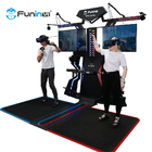 Roller coaster interaktif 2 ruang pemain VR FPS Shooting Multiplayers