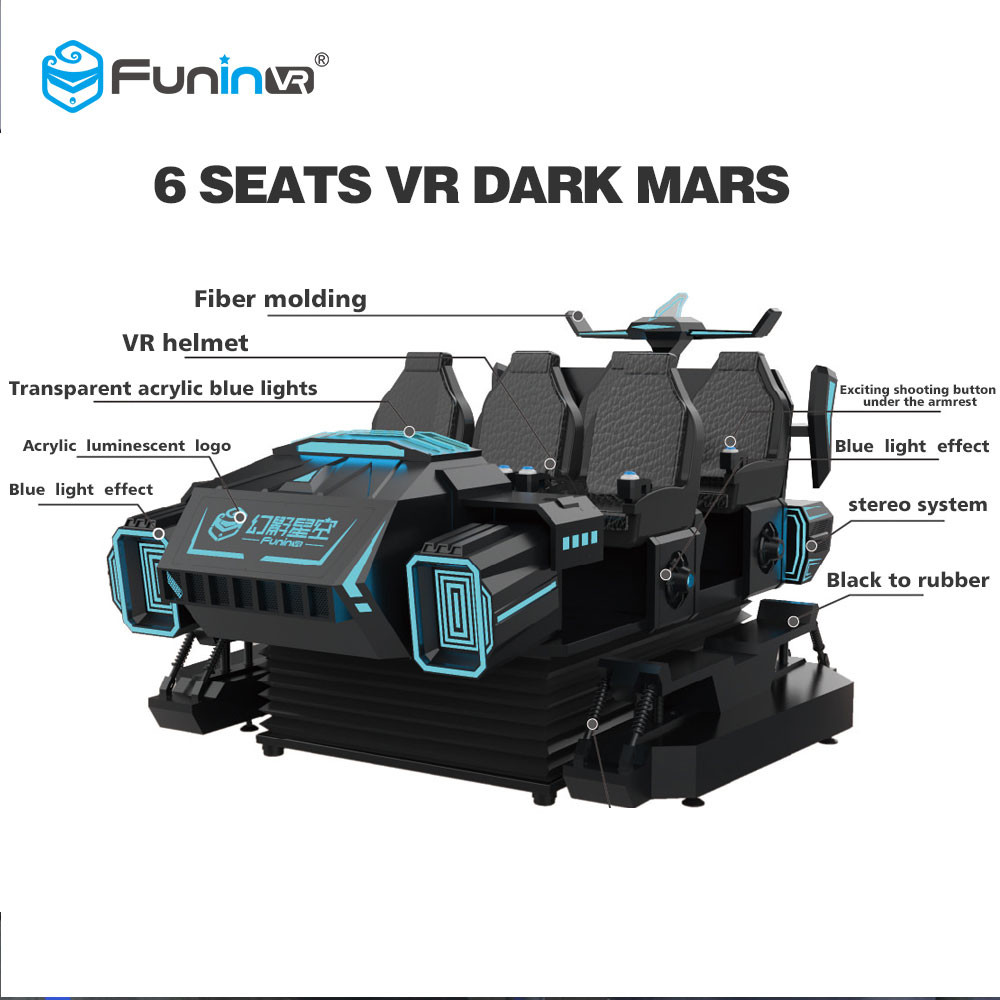 Kids Park Family 6 Kursi 9D VR Simulator Dengan Platform Crank Listrik