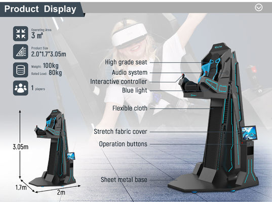 1 Pemain 9d Cinema Virtual Reality Drop Tower Flight Simulator Game Machine