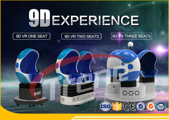 2 Player Roller Coaster Mesin Telur Bioskop Virtual Reality 9D Dengan Film 360 Degree