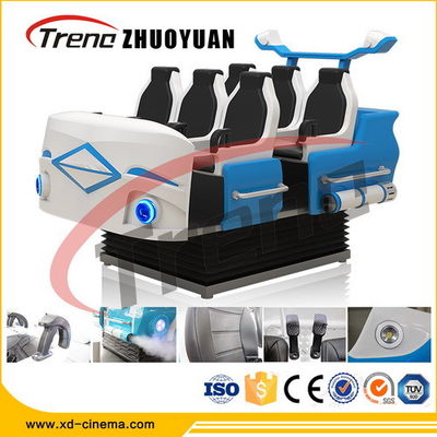 Roller Coaster Hiburan 9D Virtual Reality Simulator Enam Kursi Untuk Pertunjukan Otomatis