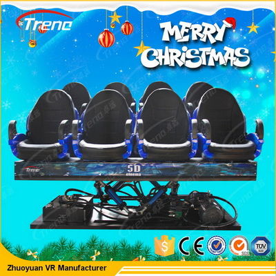 6-12 Kursi 5D 7D 9D Cinema Simulator Dengan Efek Bubble, Snow, Rain, Sweep Leg, Dorong Kembali