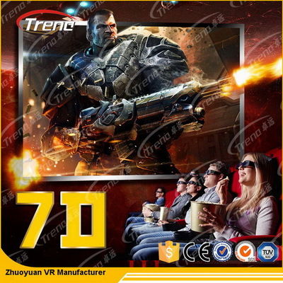 Movable Digital Control 7D Movie Theater 4 Kursi / 6 Kursi Dengan Sistem Hidrolik