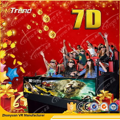Movable Digital Control 7D Movie Theater 4 Kursi / 6 Kursi Dengan Sistem Hidrolik