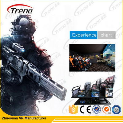 6 Simulator Shooting DOOG Guns 7 Megapiksel Cinema Dengan Hanger VR 3D 2.25KW 220V