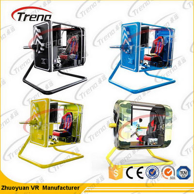 Hitam 720 ° Motion VR Theme Park Studio Game Dengan Simulasi Drive Cabin