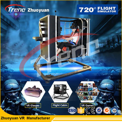 Hitam 720 ° Motion VR Theme Park Studio Game Dengan Simulasi Drive Cabin