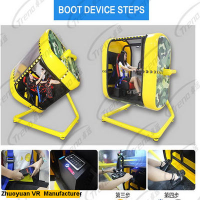 Amusement Park 720 Derajat Yellow VR Flight Simulator Dengan Kacamata HTC 220 Volt