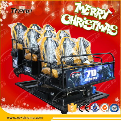 Taman Hiburan Gun Shooting 7D Cinema Equipment Dengan 6 DOF Electric Platform