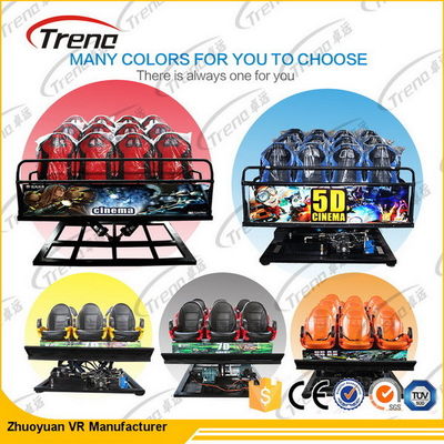 3 Dof Peralatan Bioskop Listrik / Hidrolik 5D 7D Simulator Bioskop dengan kursi gerak