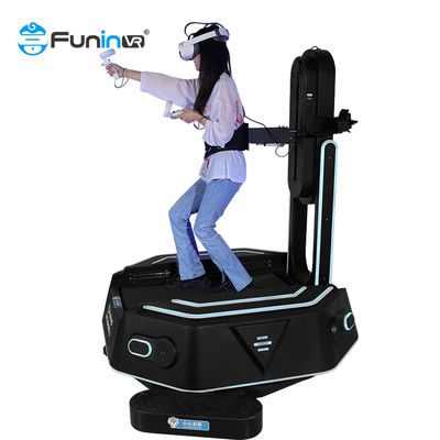 Interaktif Indoor 360 Derajat 9D Vr Berdiri Platform Walker Treadmill Vr Berjalan