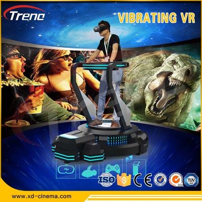 Hitam 0.5KW Kecil Getar VR Simulator Cinema Dengan Kontroler Pemain Joystick