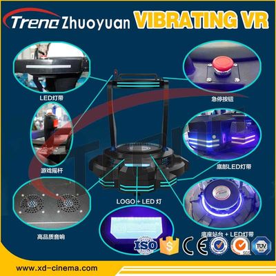 Colorful Model Design Vibrating VR Simulator Coin Operated With HD VR Glasses