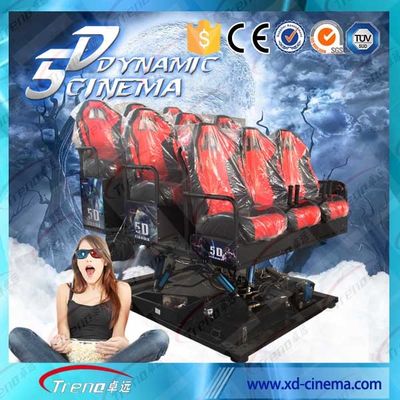 5D interactive cinema Snow Virtual Reality 5D Cinema Equipment  With Hydraulic / Electric Platform