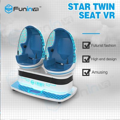 Fun 9D Virtual Reality Cinema Dengan Memutar Dua Kursi Kapsul / Roller Coaster Thrill Rides