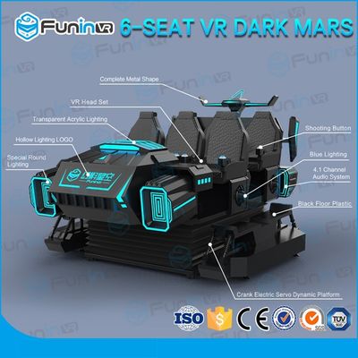 6 Kursi 3.8KW Petualangan Virtual Reality Game Machine / 9D Dynamic Vr Cinema