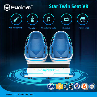 Uang Cepat 9D Egg VR Cinema 2 Kursi Virtual Reality 9D Egg VR 9D Cinema Motion Chair