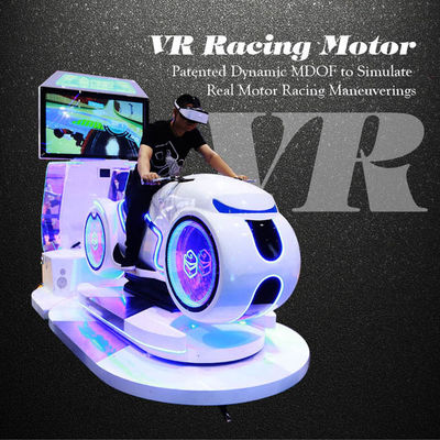 220V putih warna multiplayer eye-catch penampilan Mengemudi Mobil Vr Simulator Balap Motor dengan deepon E3