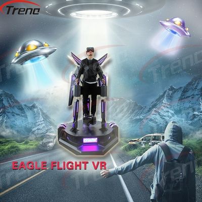 Satu Pemain Stand Flight VR Simulator Hitam Dengan Lampu LED Untuk Supermarket