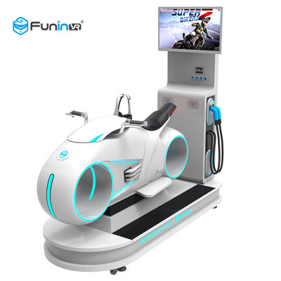 Warna Putih 9D Virtual Reality Simulator Multiplayer Mobil Mengemudi Vr Balap Motor 700KW