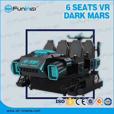 Vr Games 6 Kursi 9D Virtual Reality Simulator ISO9000 220V Multiplayer Penampilan Hitam