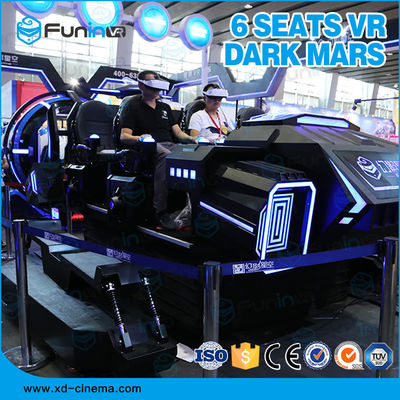 Vr Games 6 Kursi 9D Virtual Reality Simulator ISO9000 220V Multiplayer Penampilan Hitam