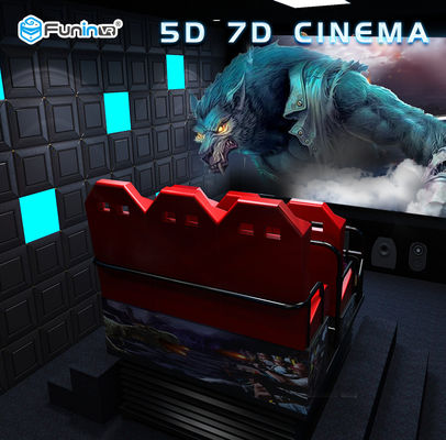 110V Perkelahian Menembak Permainan 7D Cinema Simulator Rider Layar Logam 6/9 Kursi