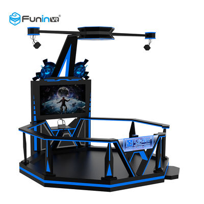 220V VR Space Walking Platform Mesin Game 1 Pemain Biru Dengan Hitam