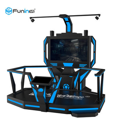 220V VR Space Walking Platform Mesin Game 1 Pemain Biru Dengan Hitam