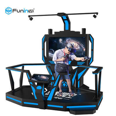 220V VR Space Walking Platform Mesin Game 1 Pemain Biru Dengan Hitam