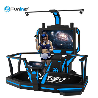 220V VR Space Walking Platform Mesin Game 1 Pemain Biru Dengan Hitam