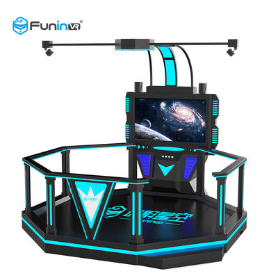 220V VR Space Walking Platform Mesin Game 1 Pemain Biru Dengan Hitam