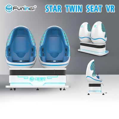 Interaktif 9D Virtual Reality Simulator Twin Seat Untuk Taman Hiburan