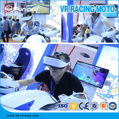 VR FRP Simple Motor Racing Simulator Game Mesin Putih Untuk 1 Pemain