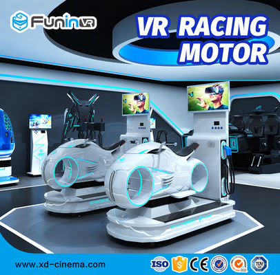 VR FRP Simple Motor Racing Simulator Game Mesin Putih Untuk 1 Pemain