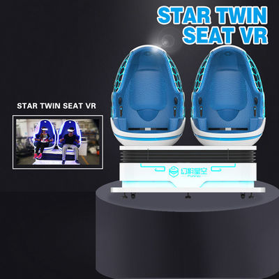 Platform Crank Elektrik 9D Virtual Reality Simulator 4.5KW Twin Seat