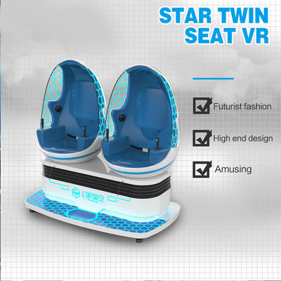 Platform Crank Elektrik 9D Virtual Reality Simulator 4.5KW Twin Seat