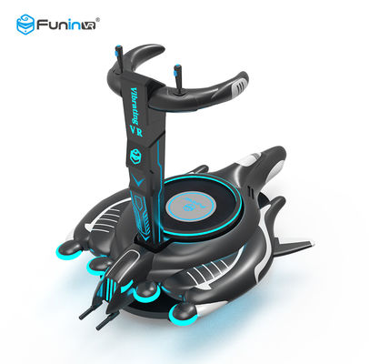 Indoor Amusement 9D Virtual Reality Simulator Coin Dioperasikan Warna Hitam