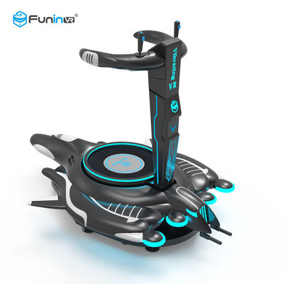 Indoor Amusement 9D Virtual Reality Simulator Coin Dioperasikan Warna Hitam