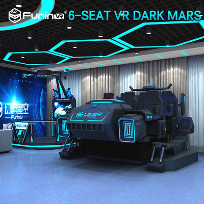 6 Kursi Virtual Reality 9D Flight Simulator Dengan Getaran Kembali 4200 * 3670 * 2350mm
